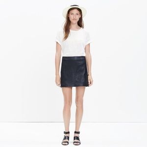 Sézane x madewell leather miniskirt